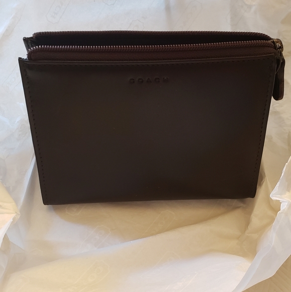 Vintage Coach Mahogany cosmetic case BNWT - Picture 1 of 11